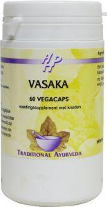 Holisan Vasaka vegetarian capsules in a bottle, herbal supplement packaging for herbal preparations and wellness.