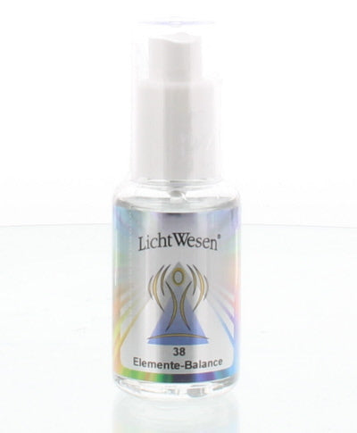 Lichtwesen Elementen balans tinctuur 38ml in a glass dropper bottle, used for spiritual wellness and energy balancing.
