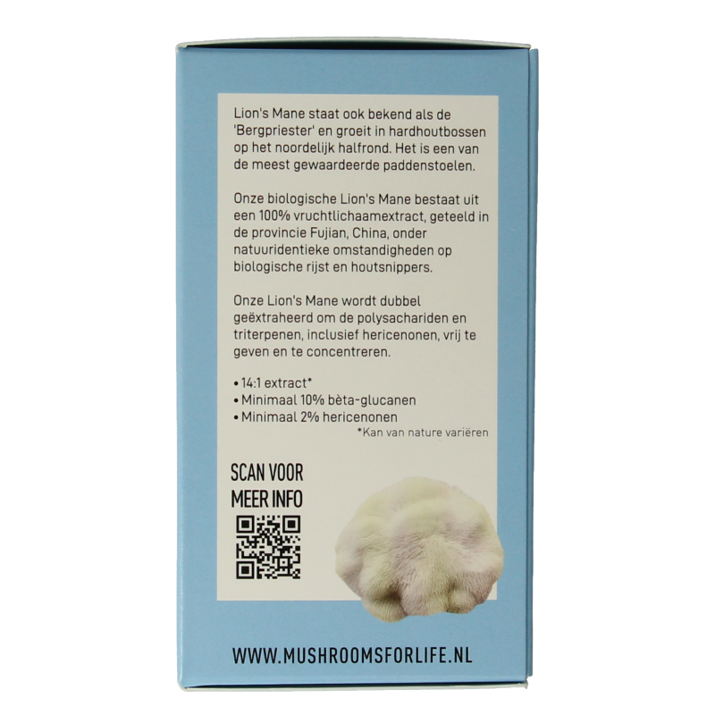 Mushrooms for Life Lion's mane bio 60 Capsules
