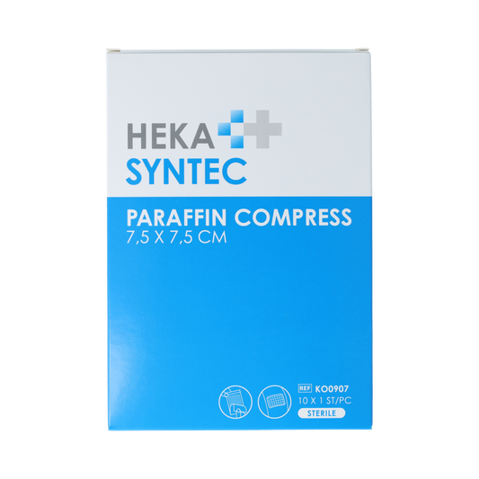 Heka synthetic gauze compress 7.5x7.5cm, sterile medical gauze for wound dressing, pack of 10.