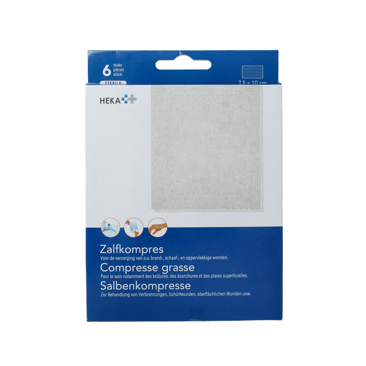Heka Zalfcompres 7.5 x 10cm steriel 6.00 Stuks