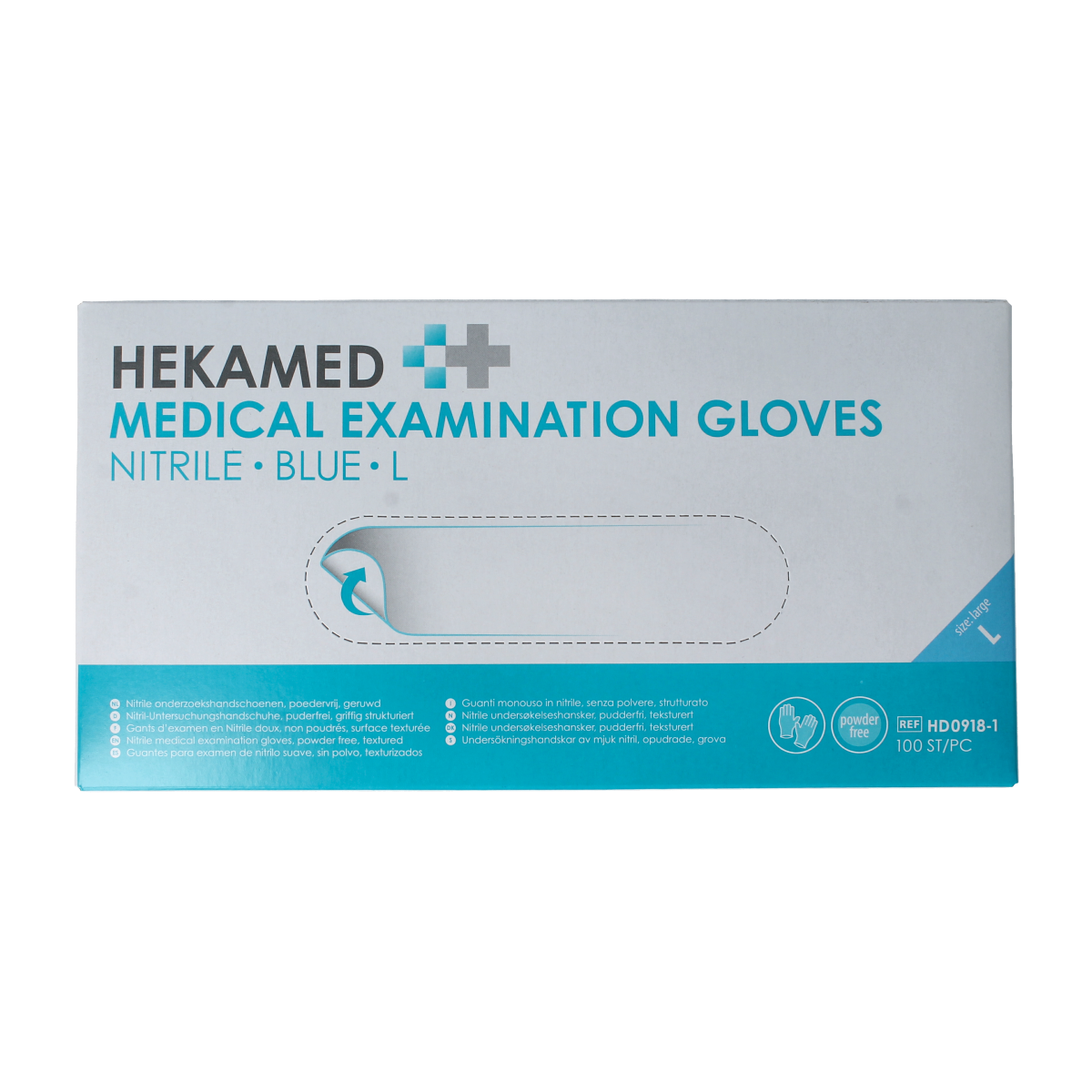 Heka Hekamed handschoen soft nitril L 100.00 Stuks