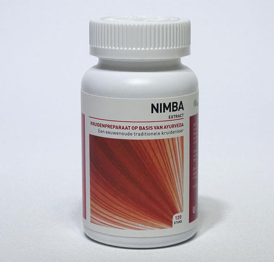 Ayurveda Health Nimba extract herbal supplement in a bottle with 120 tablets, part of Ayurveda health herbal preparations.