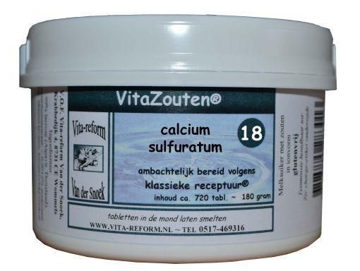 Vitazouten Calcium sulfuratum mineral tablets in bottle, dietary supplement, 720 tablets, natural mineral supplement, Vitazouten brand