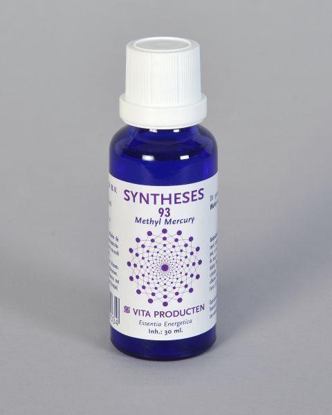 Vita Kruidenpreparaten Vita Syntheses 93 methyl mercury 30ml bottle with label showing product details and branding.