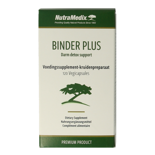 Nutramedix Binder plus herbal supplement capsules, 120 count, natural herbal remedy for detox and digestive support.