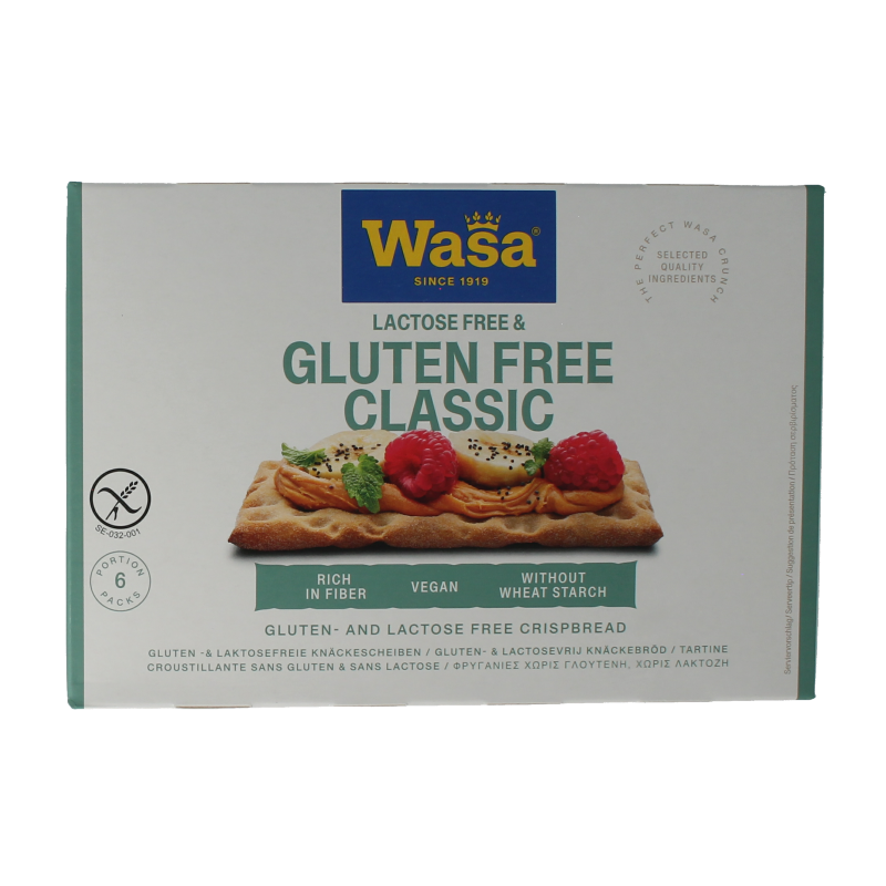 Wasa Knackebrod classic glutenvrij 6 x 40 gram 240 Gram