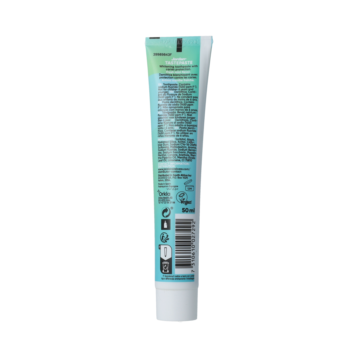 Jordan Jordan Tastepaste Fresh Mint 50ml 50.00 Milliliter