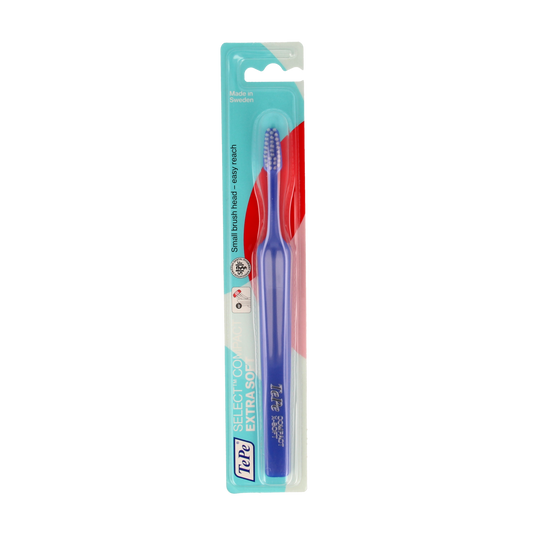 TePe Tandenborstel Select Compact X-Soft toothbrush, designed for gentle cleaning, with a compact head for precise oral hygiene.