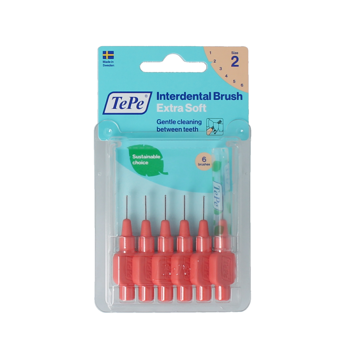 TePe Interdentale rager extra soft licht rood maat 2 6.00 Stuks