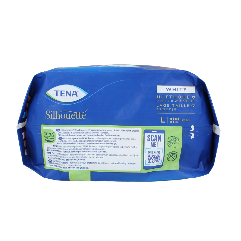 Tena Silhouette plus low waist wit L 10 Stuks