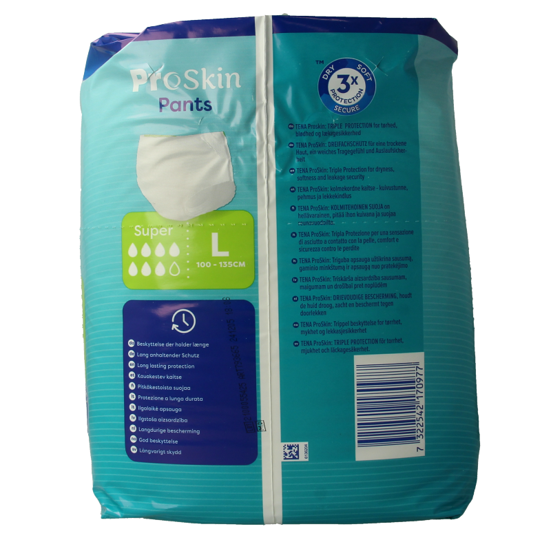 Tena Proskin pants super L 12 Stuks