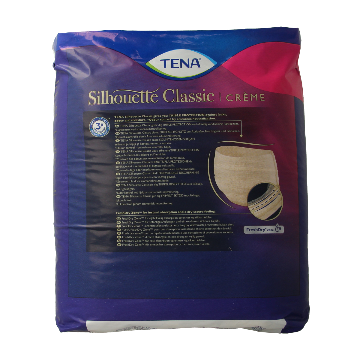Tena Silhouet classic+ high waist creme M 9.00 Stuks