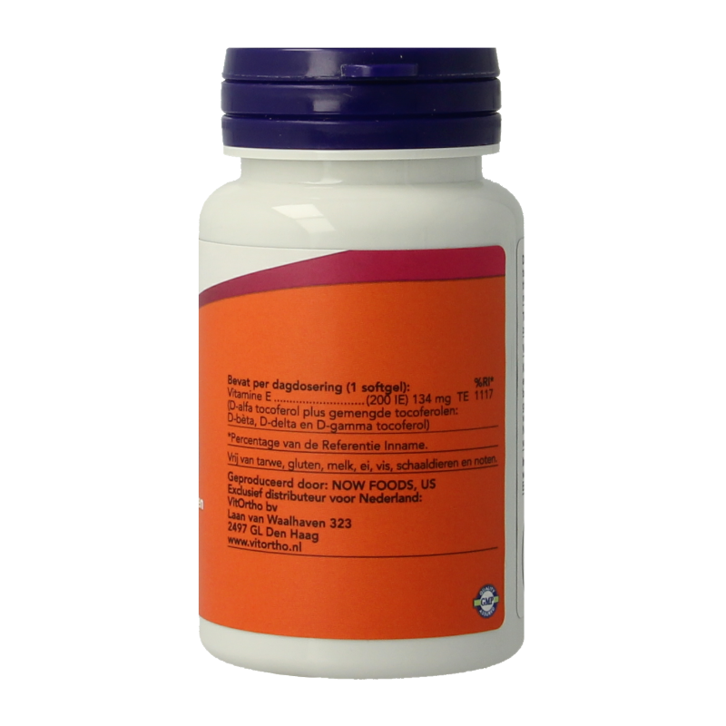 NOW Vitamine E-200 natuurlijke gemengde tocoferolen 100 Softgels