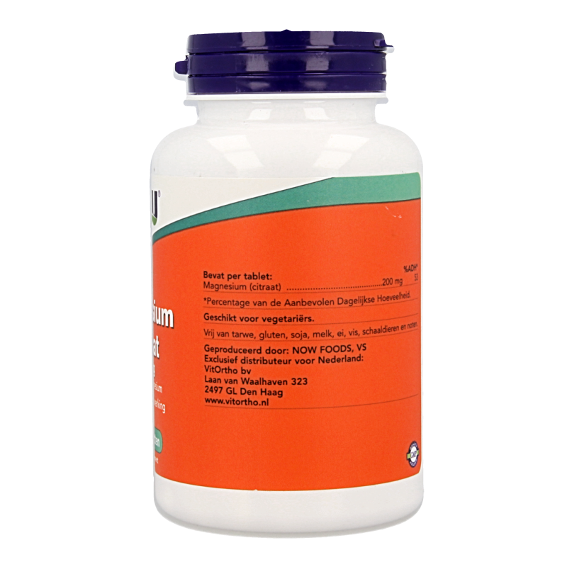 NOW Magnesium citraat 200mg 100 Tabletten