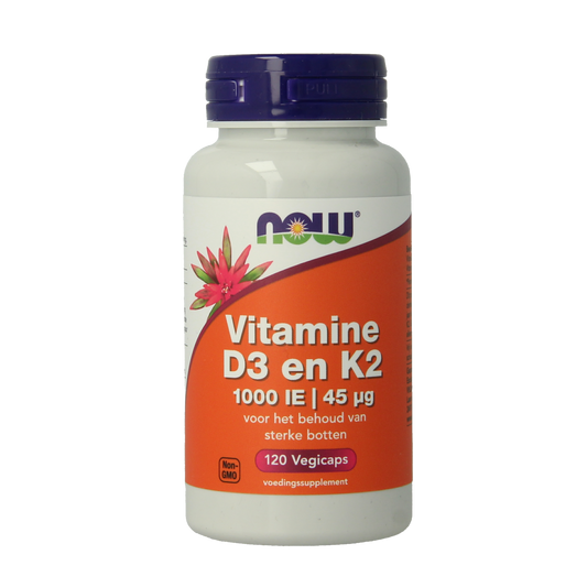 NOW Vitamine D3 1000IE & Vitamine K2 120.00 Vegetarische capsules
