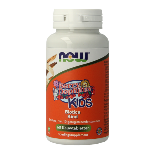 NOW Berry Dophilus™ Kids biotica kind 60.00 Kauwtabletten