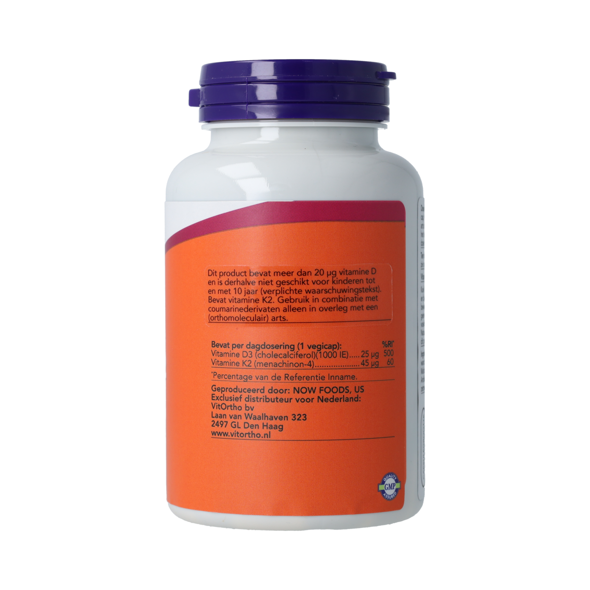 NOW Vitamine D3 en K2 - 1000 IE 45 mcg 180.00 Vegetarische capsules