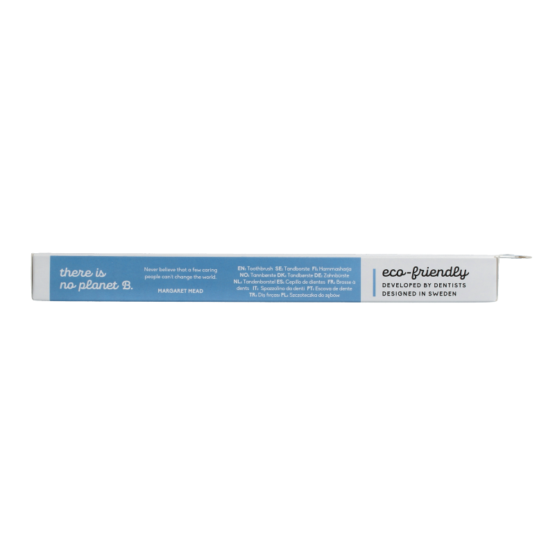 The Humble Co Tandenborstel bamboe adult blauw brush soft 1 Stuks