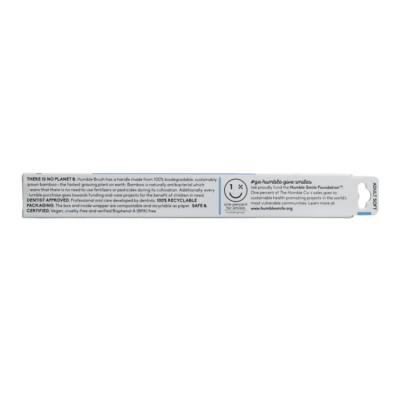 The Humble Co Tandenborstel bamboe adult blauw brush soft 1 Stuks