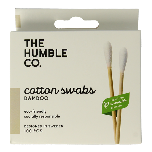 The Humble Co Wattenstaafjes bamboe wit 100.00 Stuks
