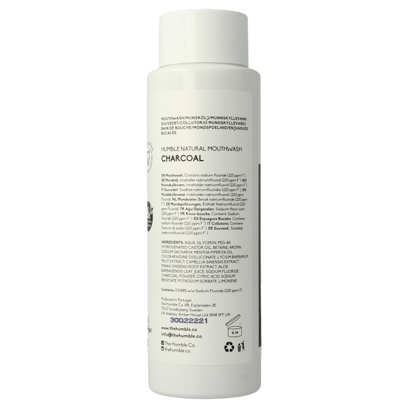 The Humble Co Mondwater Charcoal 500 Milliliter