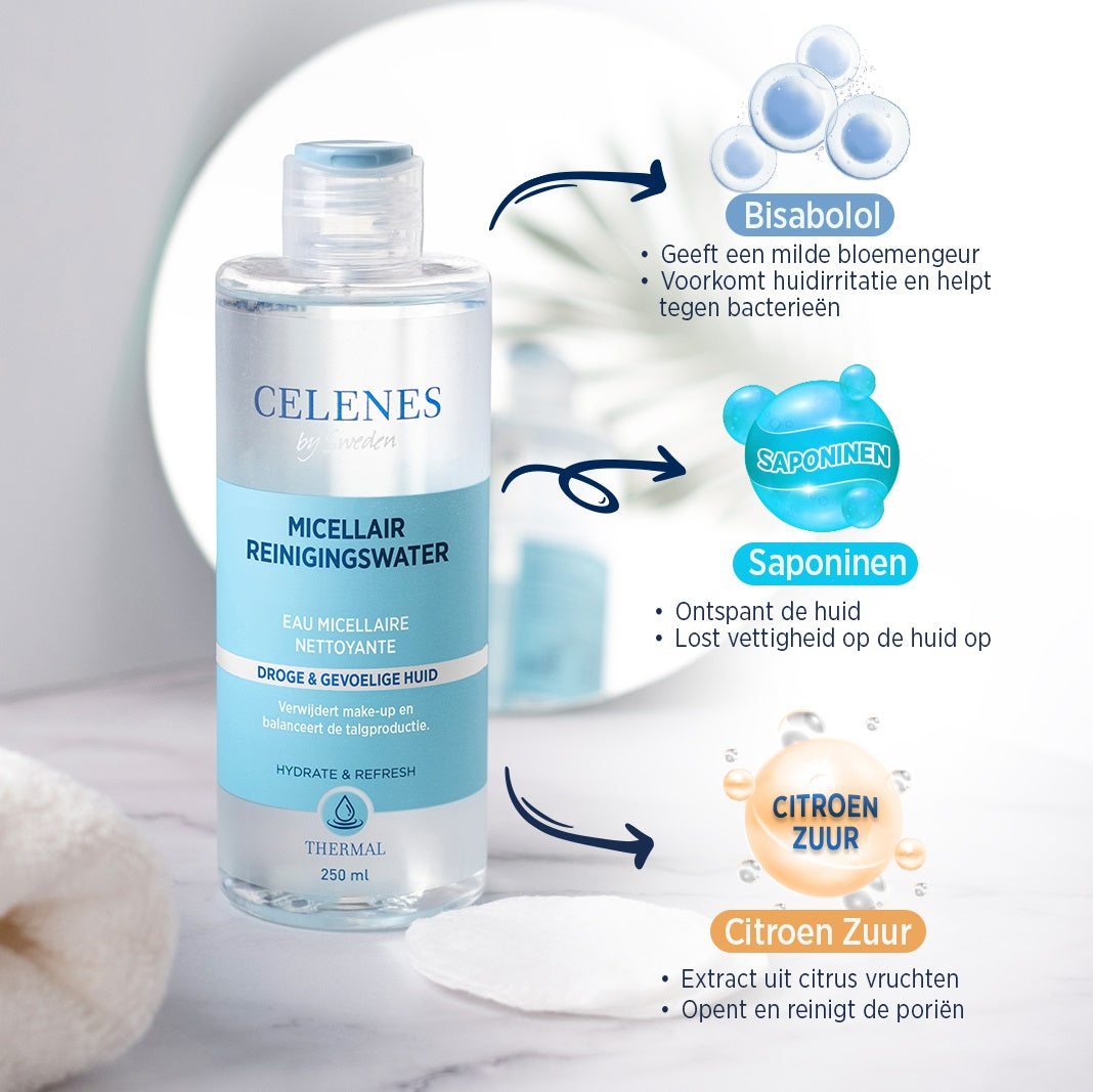 Celenes Thermal micellair water dry/sens 250 Milliliter