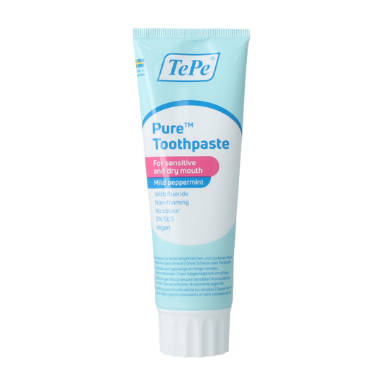TePe Pure tandpasta sensitive peppermint 75.00 Milliliter