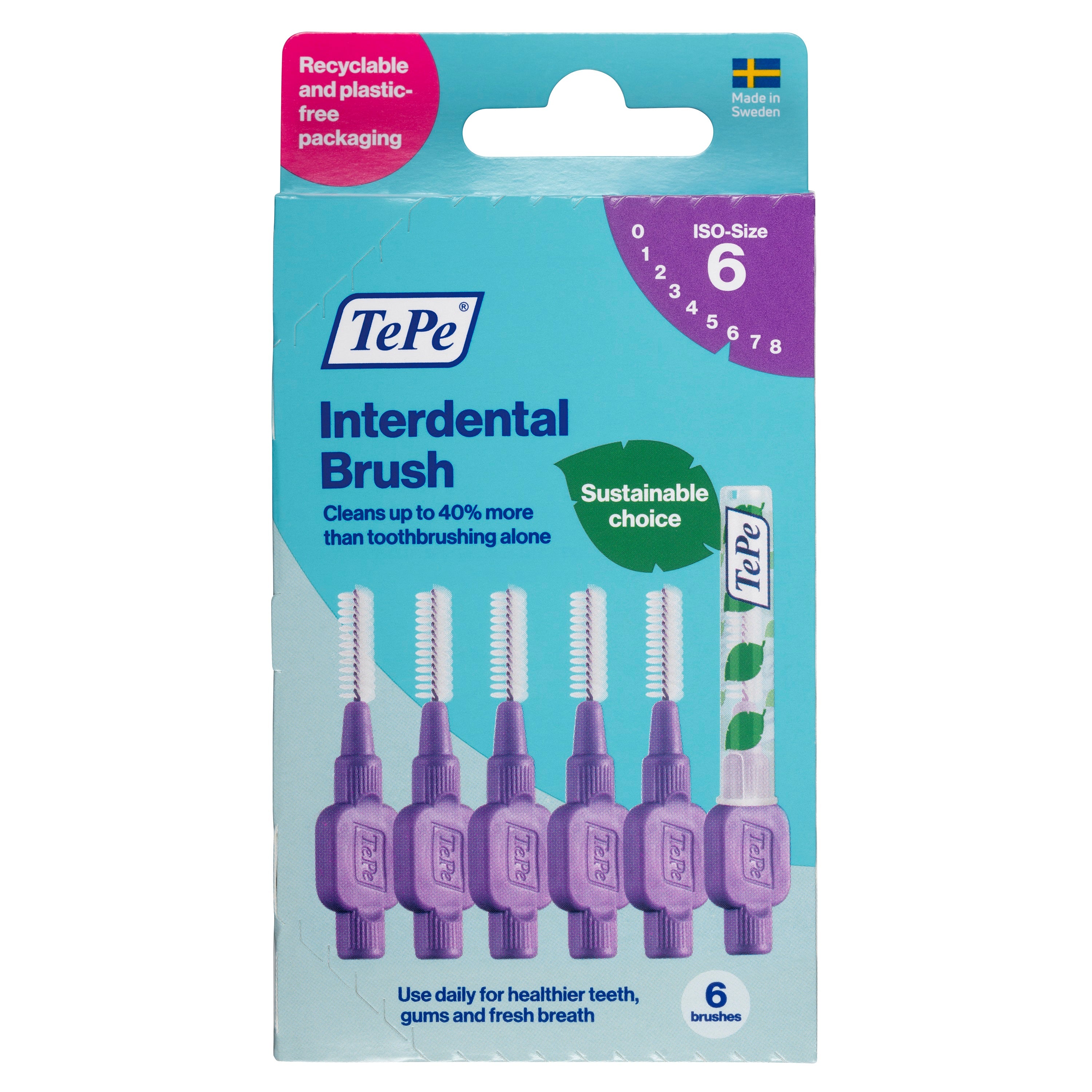 TePe Interdentale ragers original paars 1,1mm maat 6 6 Stuks