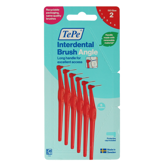 TePe Interdental Ragers Original Red, 0.5mm, size 2, for interdental cleaning, shown in the image.