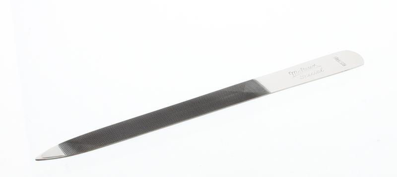 Malteser 13cm stainless steel nail file for manicure and pedicure, pointed tip, 1 piece