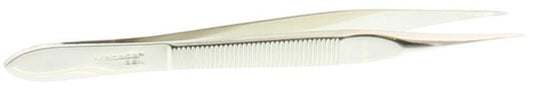 Malteser steel splinterpincet 9cm with nickel finish, ideal for precision handling in metalworking or jewelry making.