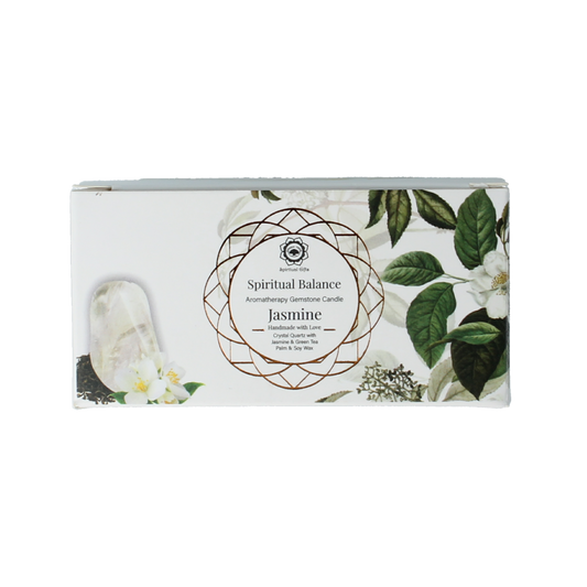 Green Tree Geurkaars edelsteen spiritueel balans jasmijn 70.00 Gram