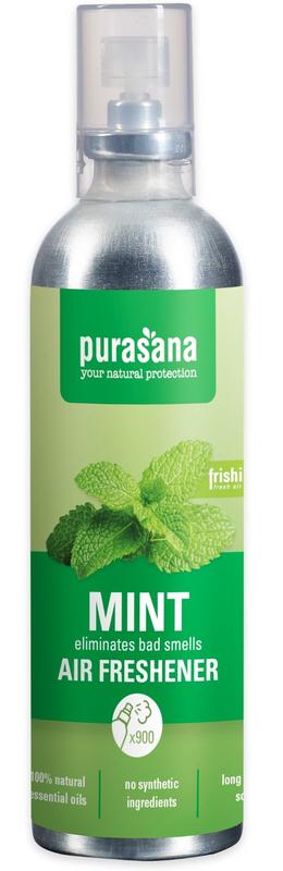 Purasana Frishi mint air freshener diffuser bottle, 100ml, with fresh mint scent and natural diffuser design.