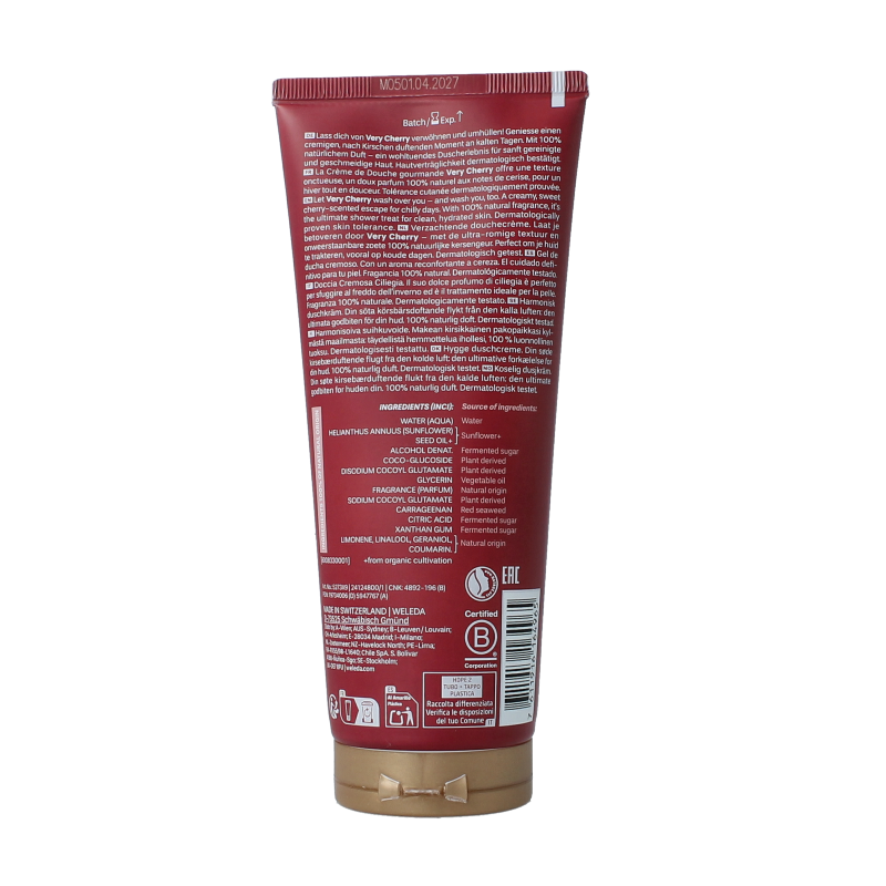 Weleda Douchecreme very cherry bio 200 Milliliter