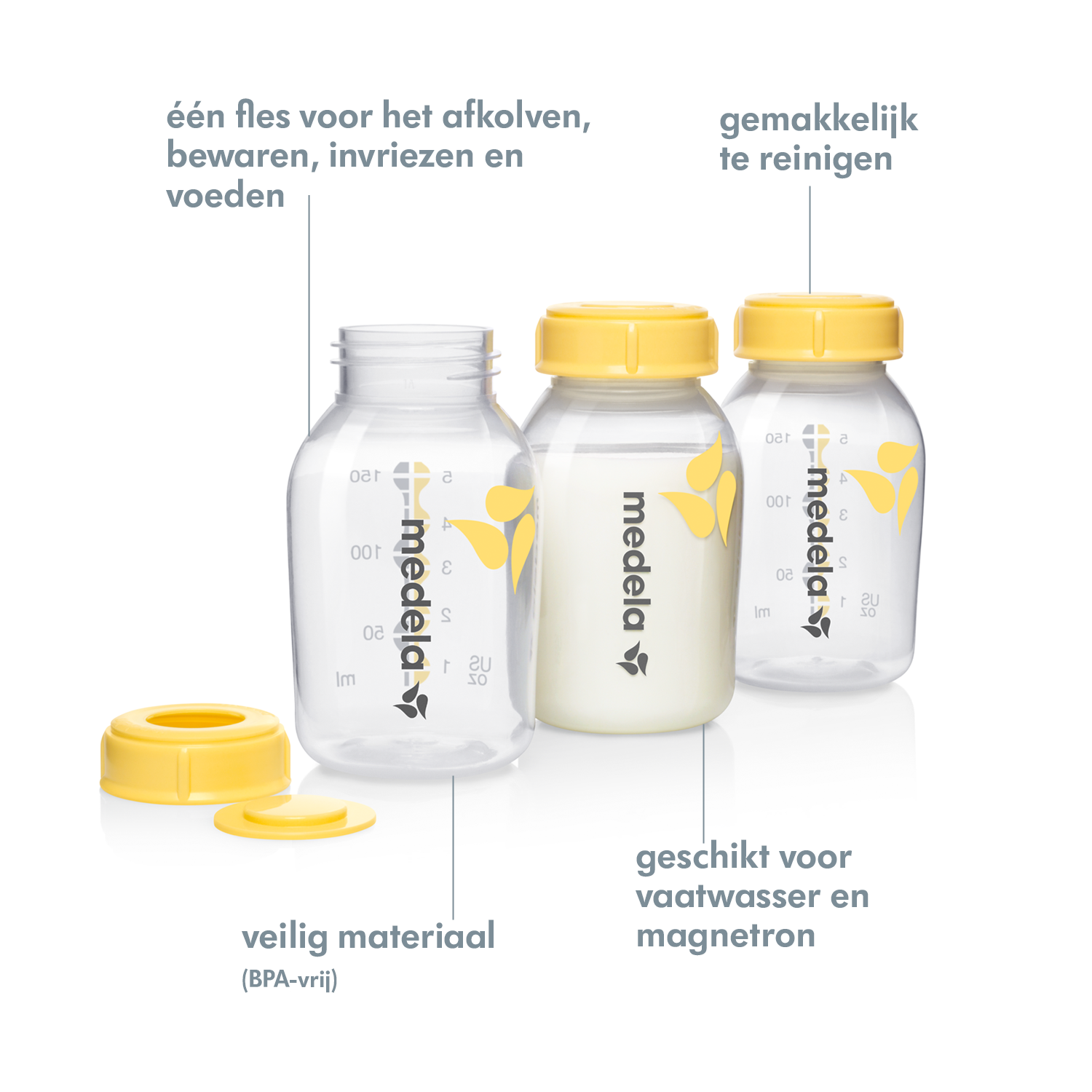 Medela Melkflesjes trioset 150ml 3 Stuks