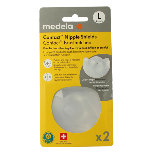 Medela Contact tepelhoedjes maat L 1.00 Paar