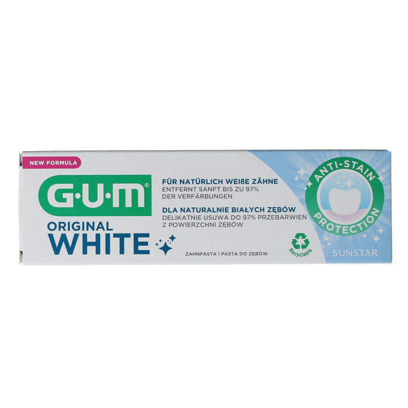 GUM Tandpasta white original 75 Milliliter