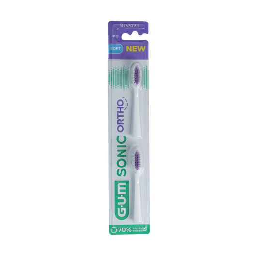 GUM Sonic ortho batterij tandenborstel refill 1.00 Stuks