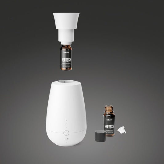 Stadler Ella white diffuser with one scent diffuser device, sleek design, perfect for home fragrance distribution.