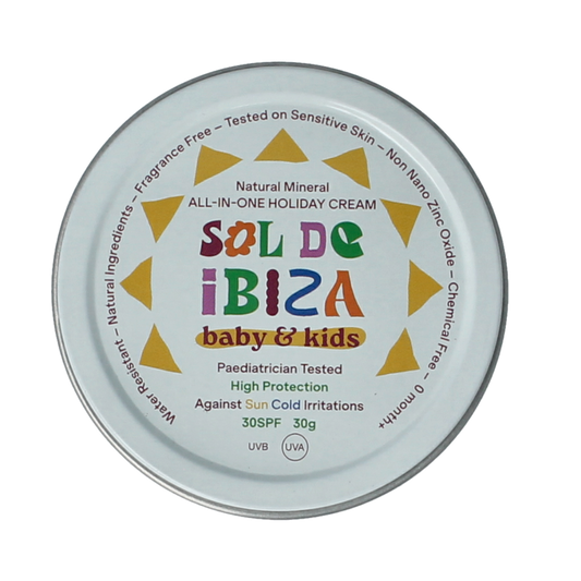 Sol De Ibiza Beschermende creme baby & kids SPF30 mini bio 30.00 Gram