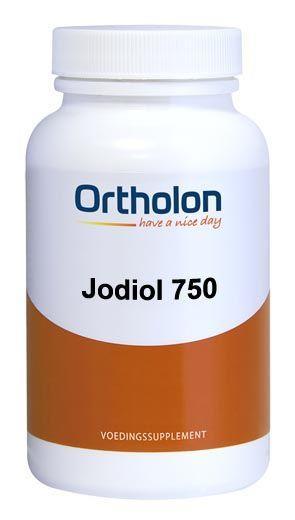Ortholon Jodiol mineral capsules in a bottle, dietary supplement for joint and bone health, by Ortholon.