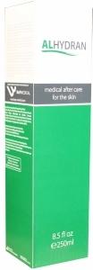 Alhydran Gel 250ml, body care product in a clear pump bottle, used for skin hydration and moisturizing.