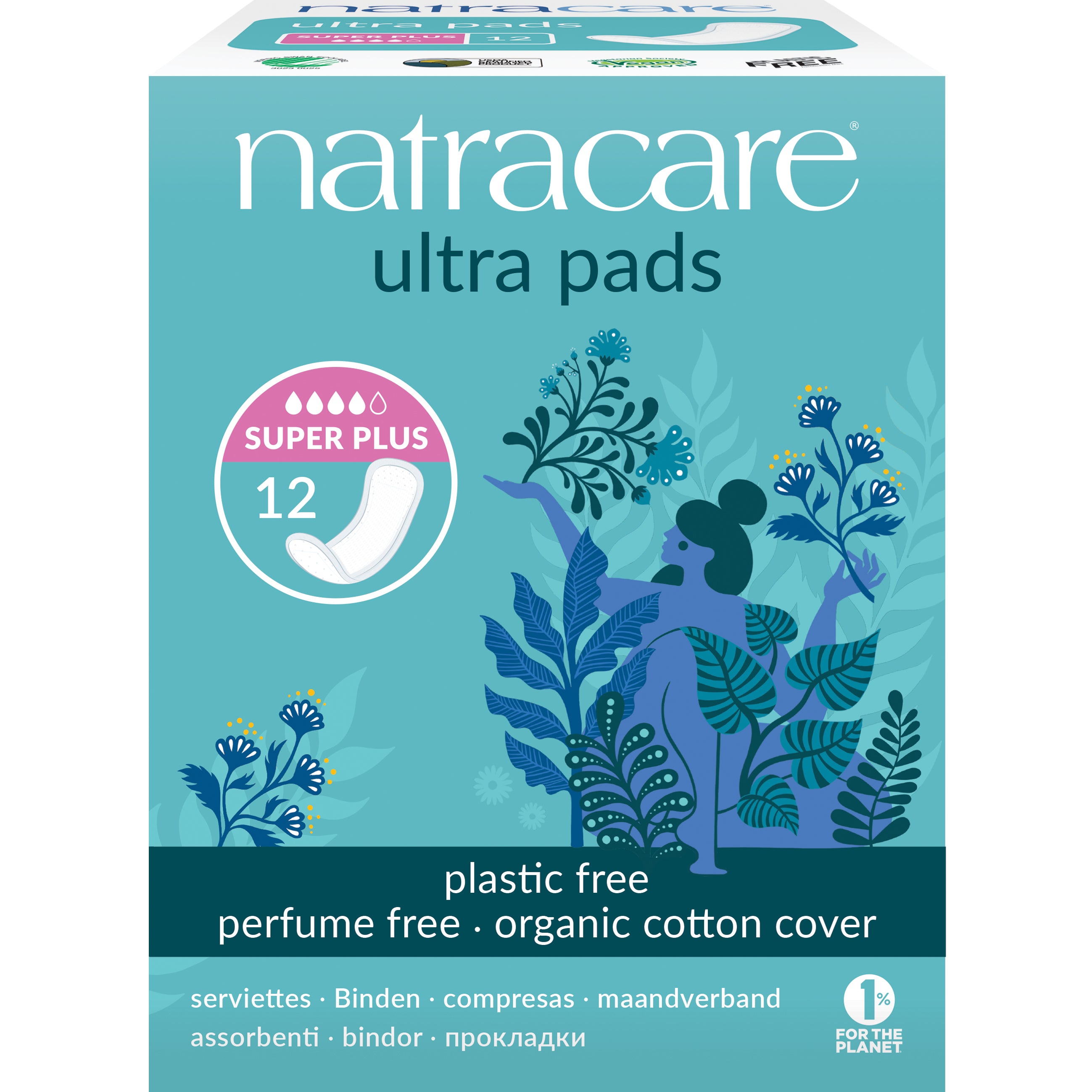 Natracare Maandverband super plus 12 Stuks