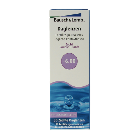 Bausch & Lomb Daglenzen -6.00 30.00 Stuks