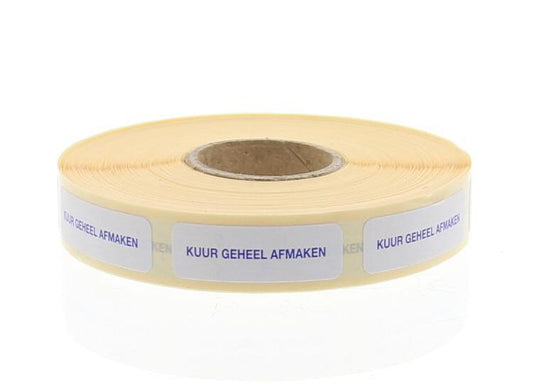 Blockland Strooketiket kuur geheel afmaken 30 x 7mm 1000.00 Stuks