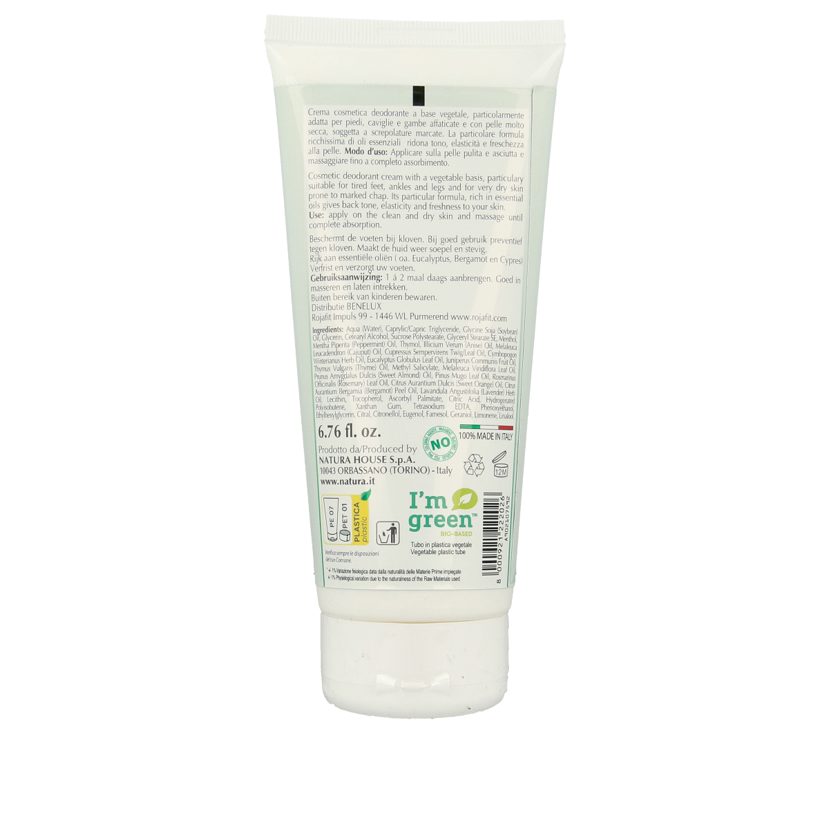 Pedyx Voetcreme droge huid, 200ml, moisturizing foot cream in a white tube with a flip-top cap.