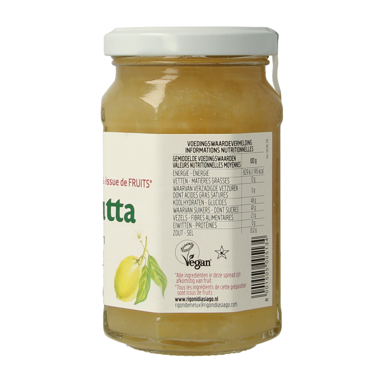 Fiordifrutta Citroenjam bio 260.00 Gram