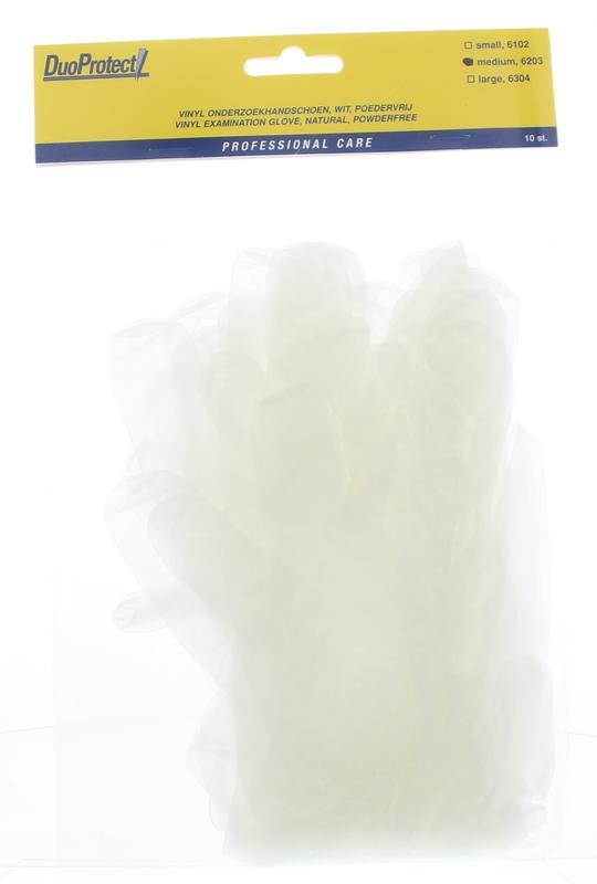 Duoprotect Handschoen vinyl poedervrij medium 10 Stuks