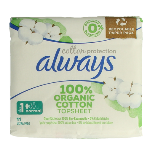 Always Maandverband cotton protection normal 11 Stuks